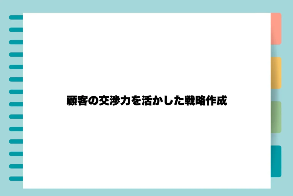 顧客の交渉力を活かした戦略作成