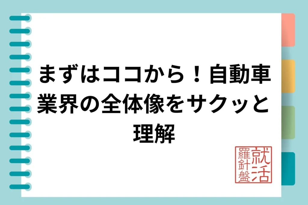 まずはココから！自動車業界の全体像をサクッと理解