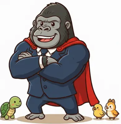 ゴリさん(信頼されるリーダーのゴリラ)