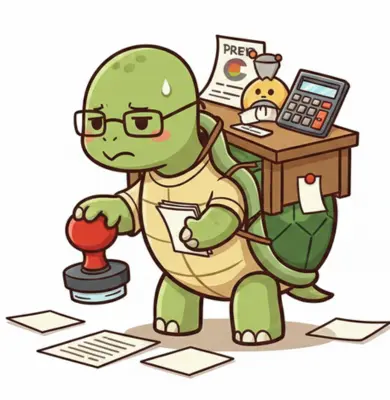 カメ吉(コツコツ事務の亀)